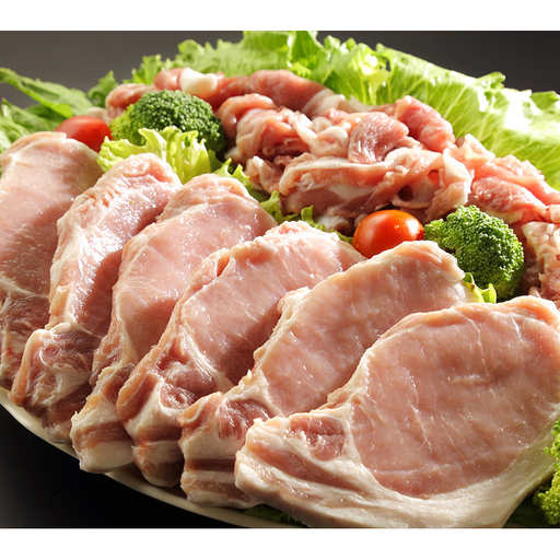 豚肉 岡崎竹千代ポーク ロース テキカツ用 ウデ モモ 切り落とし 詰め合わせ 計2.1kg