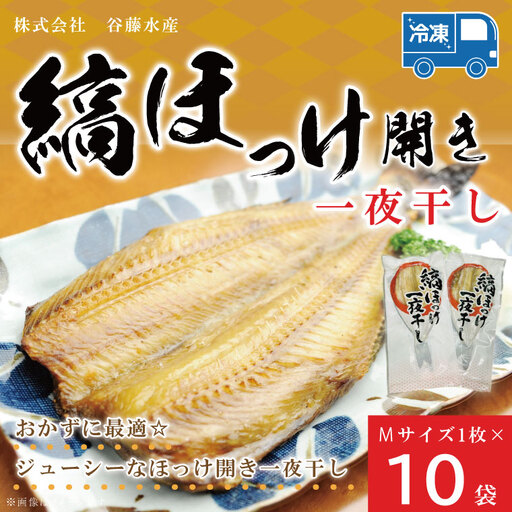 縞ほっけ 開き 一夜干し 真空パック Mサイズ 1枚 × 10袋 ホッケ 干物 _AL017