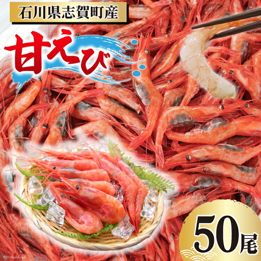 [期間限定発送] [能登半島 漁協直送!]活〆 甘エビ 50尾