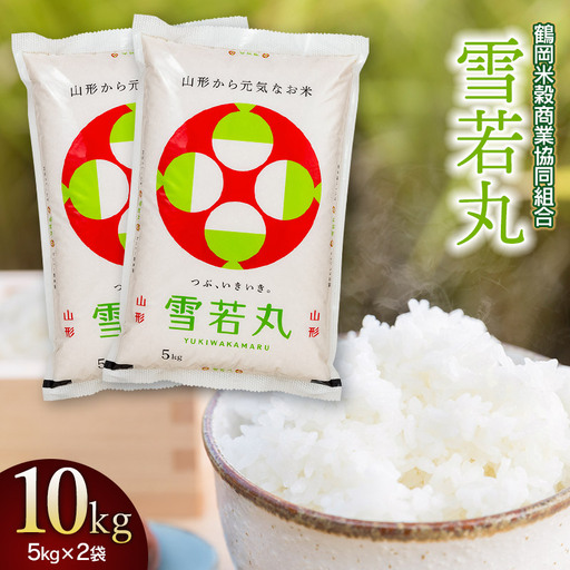 【令和7年産】 雪若丸 10kg（5kg×2） 山形県庄内産　鶴岡米穀商業協同組合 | ゆきわかまる 国産 ブランド米 米どころ 庄内米 大粒 もっちり 食べ応え 抜群 新食感 和食 洋食 中華 ピッタリ 冷めても おいしい おにぎり お弁当 おすすめ 人気 お取り寄せ 返礼品
