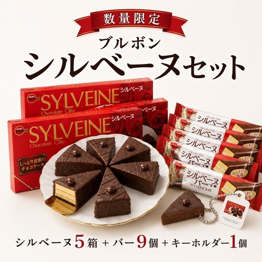 ブルボン　シルベーヌセット 数量限定 お菓子 詰め合わせ セット シルベーヌ スイーツ 菓子 おやつ デザート チョコ チョコレート チョコケーキ キーホルダー 新潟 