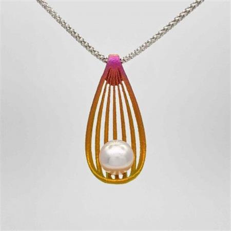 クラフト金澤のチタン製 パールペンダントトップ ルジャーダ_装飾品・工芸品 ペンダント・ネックレス アクセサリー _[配送不可地域:沖縄県]