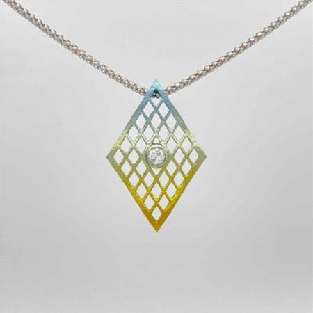 クラフト金澤のチタン製　ダイヤモンド　ペンダントトップ　クアドリ2_装飾品・工芸品 ペンダント・ネックレス アクセサリー _【配送不可地域：沖縄県】【1337090】