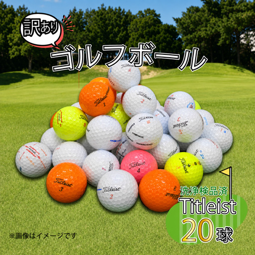訳あり ゴルフボール 20球 中古 titleist タイトリスト WRランク ゴルフボール