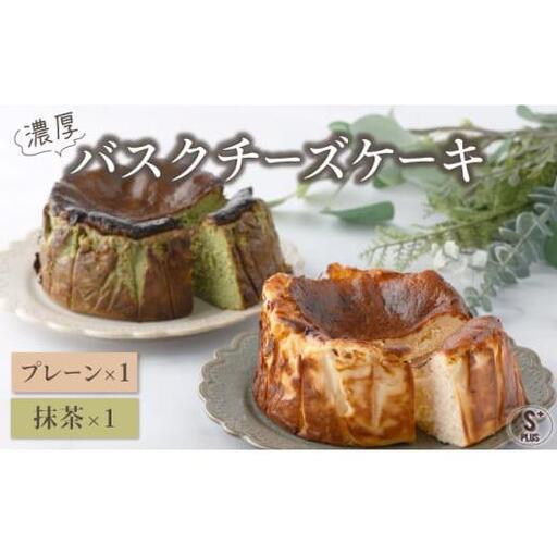 濃厚バスクチーズケーキ プレーン×1 抹茶×1 [C-694-SP_003]