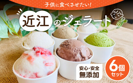 [ジェラート]近江のジェラート (6個セット) かなめカフェ 滋賀県 東近江市 O-E07 アイス クリーム 滋賀 近江 スイーツ ギフト