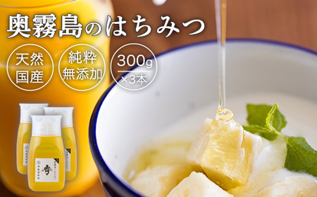 8年産春採れの新蜜 宮崎県高原町産 奥霧島のはちみつ(300g×3本)　TF0700-P00058