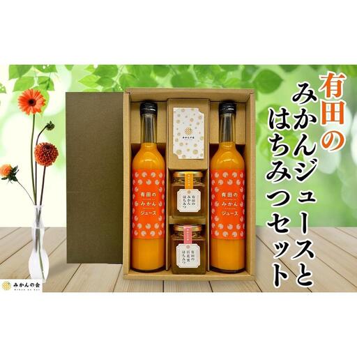 みかんジュース (500ml×2本) と はちみつ ( みかん蜂蜜・百花蜂蜜 各210g) セット 和歌山県産 産地直送 [みかんの会]