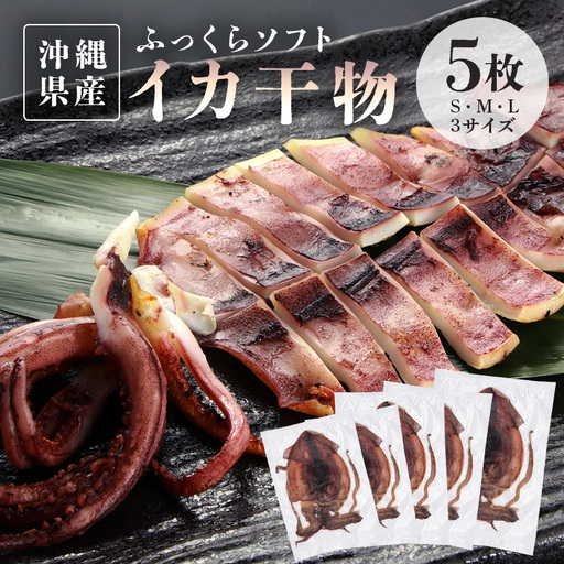 イカ 干物 5枚 セット ソフト 干し ふっくら 冷凍保存 調味料 保存料 無添加 海人 漁師 いか トビイカ ひもの 美味しい 冷凍 お酒 の おつまみ おかず いか焼き 炙り 焼き 海鮮 料理 沖縄 沖縄県 糸満市