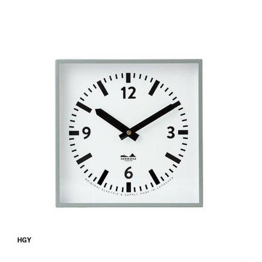 【ハンマートングレイ】HK SQUARE CLOCK　スクエア クロック