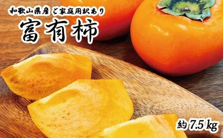  【ご家庭用わけあり】和歌山秋の味覚　富有柿　約7.5㎏ ※2026年11月上旬頃～2026年12月上旬頃に順次発送予定（お届け日指定不可） / 果物 フルーツ 柿 旬 人気 先行予約 訳あり 【uot719A】