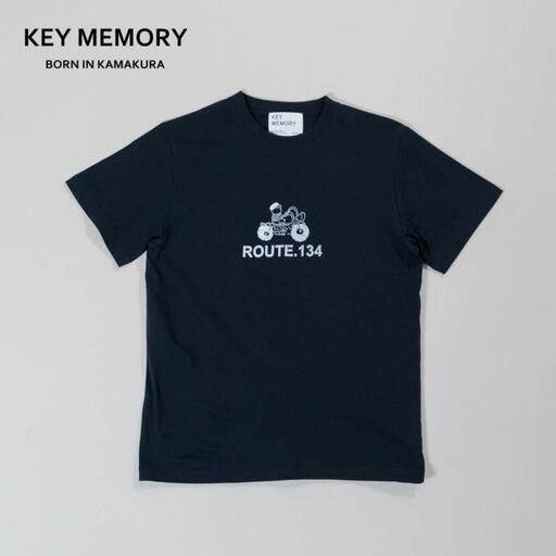 《0》【KEYMEMORY 鎌倉】ルート134イラストTシャツ NAVY