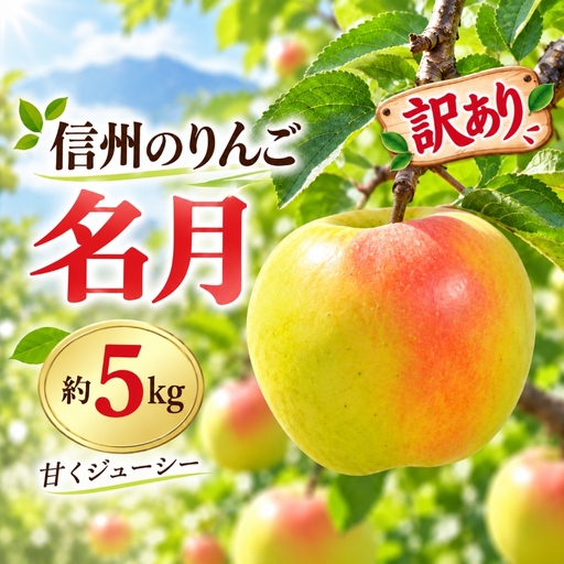 りんご 令和8年11月上旬発送 信州のりんご 名月 約5kg【018-35】
