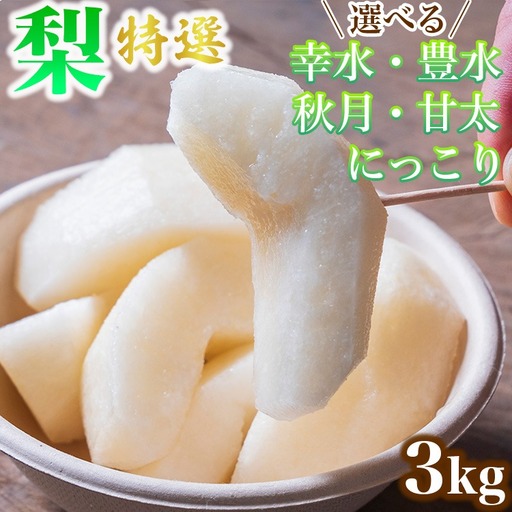【選べる】梨 特選 3kg 標準箱 幸水 豊水 秋月 甘太 にっこり ※2026年8月～発送 ※離島への配送不可 | 栃木県産 果物 フルーツ
