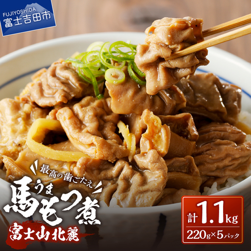 富士山北麓 馬もつ煮 220ｇ×5パック もつ煮 冷凍 真空パック