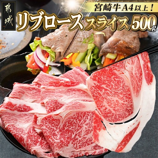 宮崎牛リブローススライス500g〔AO-2501〕_(都城市) 都城産 宮崎牛 リブローススライス 500g 