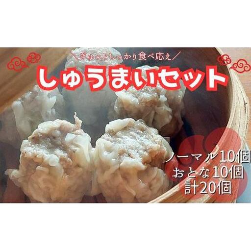 手作り点心の店　Syun358.　しゅうまい20個（ノーマル10個・おとな10個）食べ比べセット