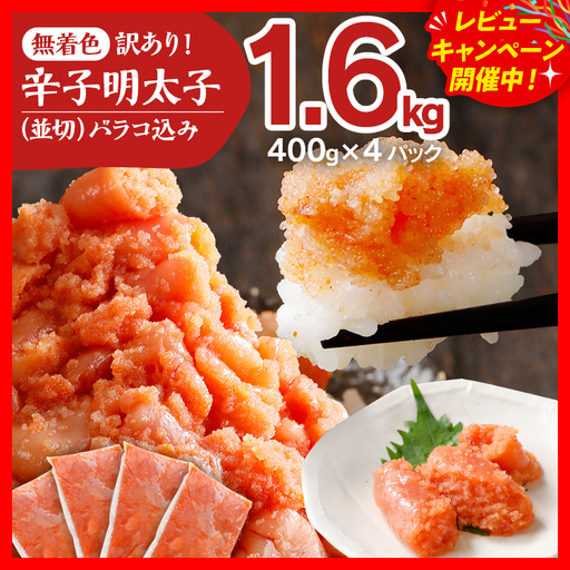 明太子 無着色 1.6kg 【最短賞味期限2026年9月5日まで】明太子