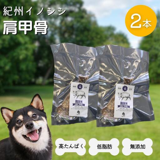 【無添加・犬用】紀州イノシシ 肩甲骨2本 / 猪肉 イノシシ肉 イノシシ 無添加 ペット用 愛犬 犬  おやつ デンタルケア ペット用品 ペット【kgs017-2】