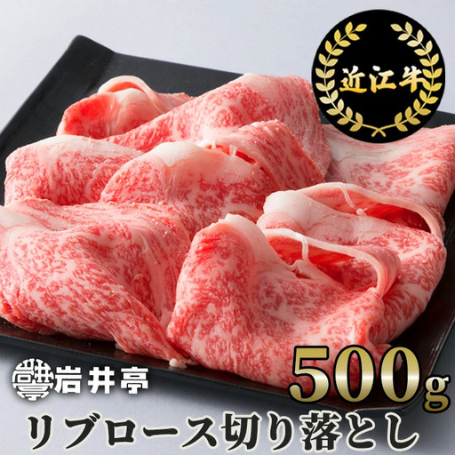 岩井亭 近江牛 リブロース切り落とし500g 高島屋選定品 （株）高島屋洛西店 滋賀県 東近江市 B-H02 近江牛 切り落とし リブロース すき焼き 焼肉 しゃぶしゃぶ 和牛 霜降り A5 500g