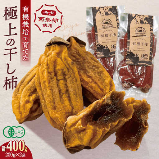 干し柿 [先行予約][2026年度産][2026年12月中旬以降順次配送]宝箱の有機干し柿200g×2 島根県松江市/有限会社宝箱[ALBI002]