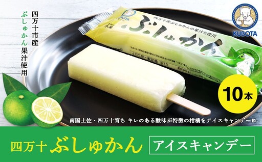 久保田食品 四万十ぶしゅかんアイスキャンデー 10本 入り 冷菓 菓子 冷凍 冷凍便 アイス アイスキャンデー スイーツ おやつ おいしい 四万十市産 ぶしゅかん 人気 おすすめ ご当地 お取り寄せ ギフト 夏ギフト お中元 お歳暮 のし対応 39210