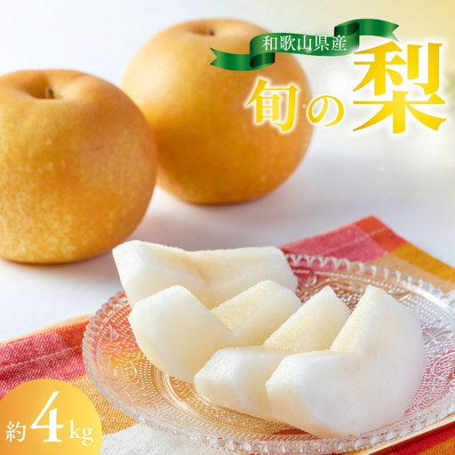 和歌山県産の美味しい 梨 約4kg(10〜13玉) / なし 果物 フルーツ 和歌山県 ※8月中旬〜9月中旬頃順次発送予定 ※離島への配送不可 [mat503-r-4]