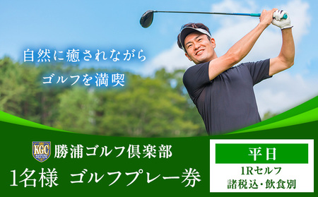 1名様 ゴルフ プレー券 (1Rセルフ・諸税込・飲食別) 平日 勝浦ゴルフ倶楽部 [配送不可地域:離島] [30日以内に出荷予定(土日祝除く)]