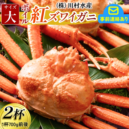 【先行予約】 ボイル紅ズワイガニ 大サイズ 川村水産 | 蟹 カニ ズワイ