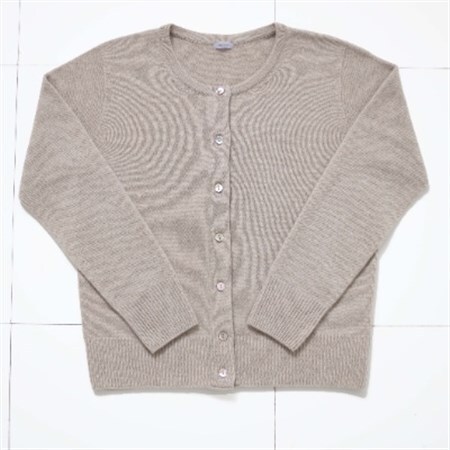 【 MyLien 】メリノウール クルーネックカーディガン【フリーサイズ・ベージュ】_装飾品・工芸品 洋服  _【1261191】