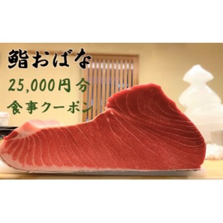 鮨おばなの25,000円分クーポン券_旅行券・チケット 食事券  _【1334949】