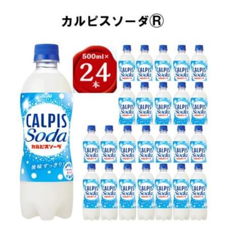 『カルピスソーダ』PET500ml　24本_飲料・ドリンク 炭酸飲料 ジュース _【1335992】