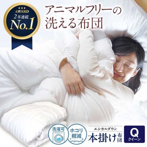 洗える 人工羽毛 掛け布団 クイーン[BAAK004]掛け布団