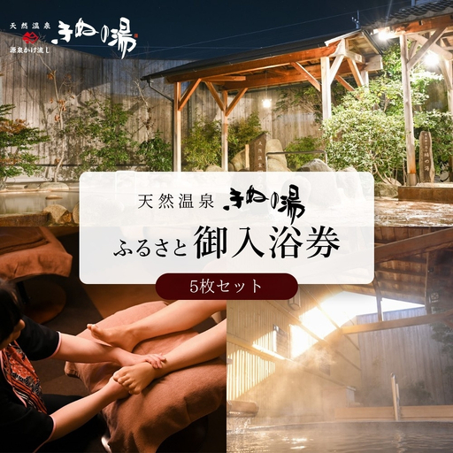常総市 ふるさと御入浴券 5枚セット