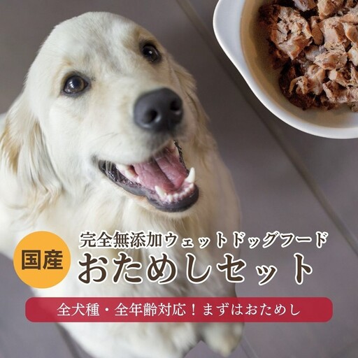 [無添加ウェットドッグフード] 国産ゆで鹿肉＆鹿スープ　お試しセット