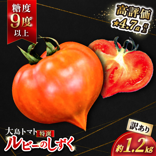 先行予約 訳ありトマト ルビーのしずく1.2kg | トマト /