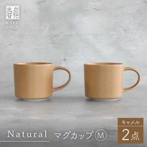 【波佐見焼】Naturalシリーズ マグカップ M 2個セット (キャメル） マット【光春窯】[XD90] 波佐見焼