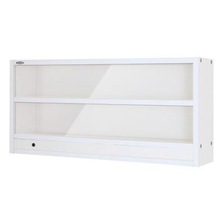 LED付きコレクションケース ロータイプ (ホワイト)　JCR-8317LW_ケース コレクションケース ロータイプ 家具 人気 おすすめ 送料無料 贈答 ギフト LED付 薄型 ワイド_【1414190】