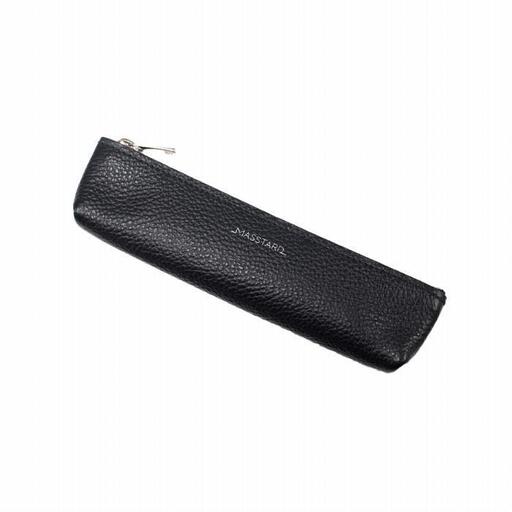 MASSTARD -MINIMAL LEATHER PENCASE - BLACK