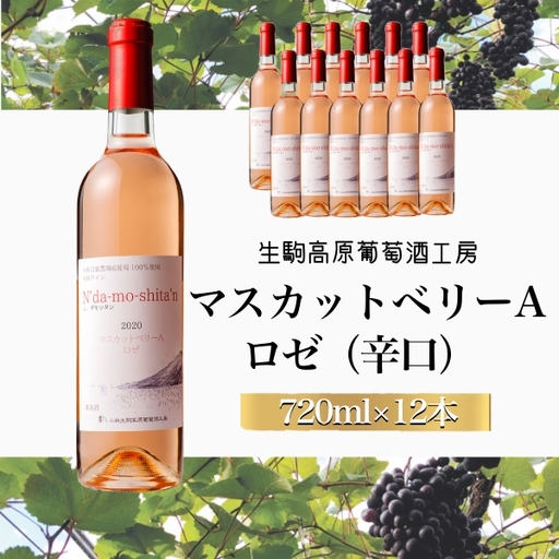[高原のフレッシュワイン]マスカットベリーA(ロゼ) 1ダース 国産ワイン ロゼワイン 小林ワイン 1ダースワイン ギフトワイン