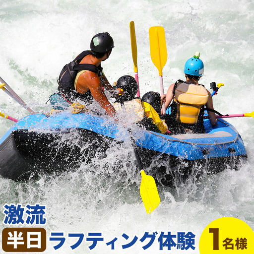 激流 ラフティング体験ツアー 半日コース 1名様 参加対象：中学生以上《30日以内に出荷予定(土日祝除く)》北海道 日高町 旅行 家族旅行 ラフティング アクティビティ