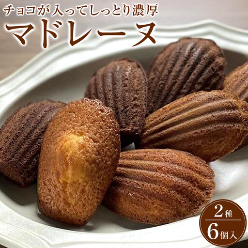 マドレーヌ　2種類6個入り　洋菓子店H(アッシュ）