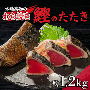 [ 藁焼きかつおたたき ] 藁焼きかつおタタキ ポン酢 塩付き 1.2kg以上