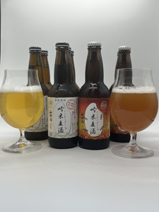 吟薫る山田錦入りビール「吟米麦酒」白・赤各3本セット（合計6本）