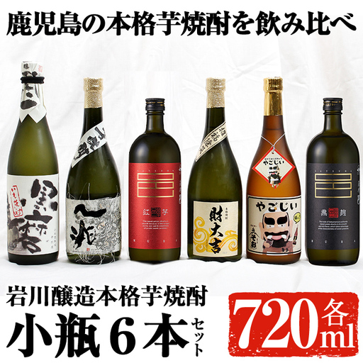 鹿児島 本格 芋焼酎 小瓶 6本 セット(各720ml)【大隅家】B95-v02