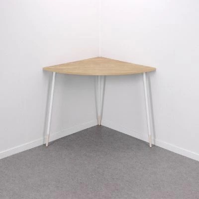 【andFREL】FS コーナーテーブル 天板 メラミンライトオーク幅99cm 奥行67cm 高さ72cm インテリア 家具 おしゃれ シンプル 机 角にフィット コーナー用テーブル 省スペース 作業台 スタイリッシュ 耐久性 ※離島への配送不可