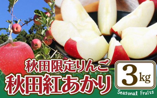 数量限定・期間限定 R8年産秋田限定りんご「秋田紅あかり」(3kg) 85P009007-03-oi3【陽気な母さんの店 】