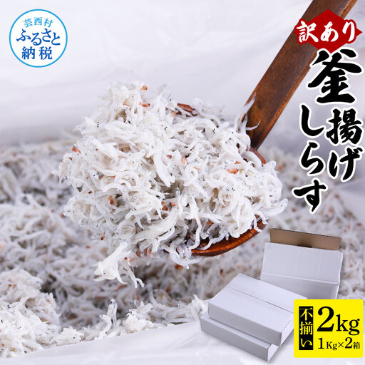 訳あり 釜揚げシラス 1kg × 2個 高知県産 【しらす】