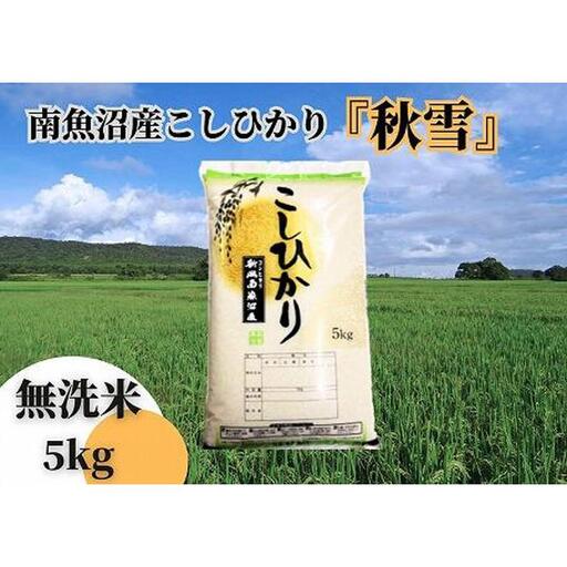 【令和8年 新米予約 全３回定期便】南魚沼産コシヒカリ「秋雪」無洗米5kg×3回 新潟県の特A地区南魚沼市の美味しいお米【2026年10月上旬より1ヶ月以内に順次発送予定】｜コシヒカリ
