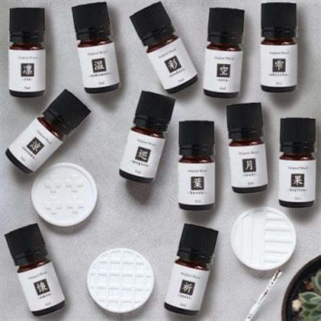 ease12ヶ月のブレンドオイル(5ml×12本)+アロマストーンMONO3種セット【配送不可地域：沖縄県】【1419811】